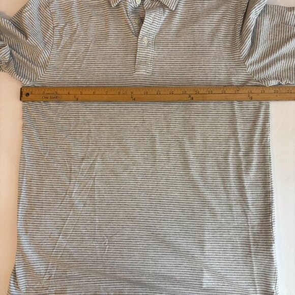 Faherty Gray Striped Polo Shirt - Picture 6 of 9